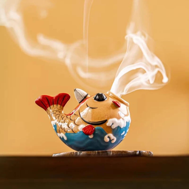Koi Reverse Flow Incense Burner