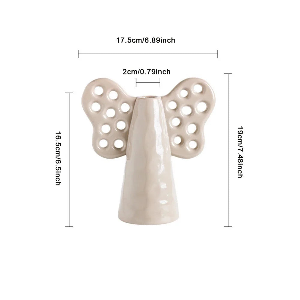 Butterfly Ceramic Candlestick