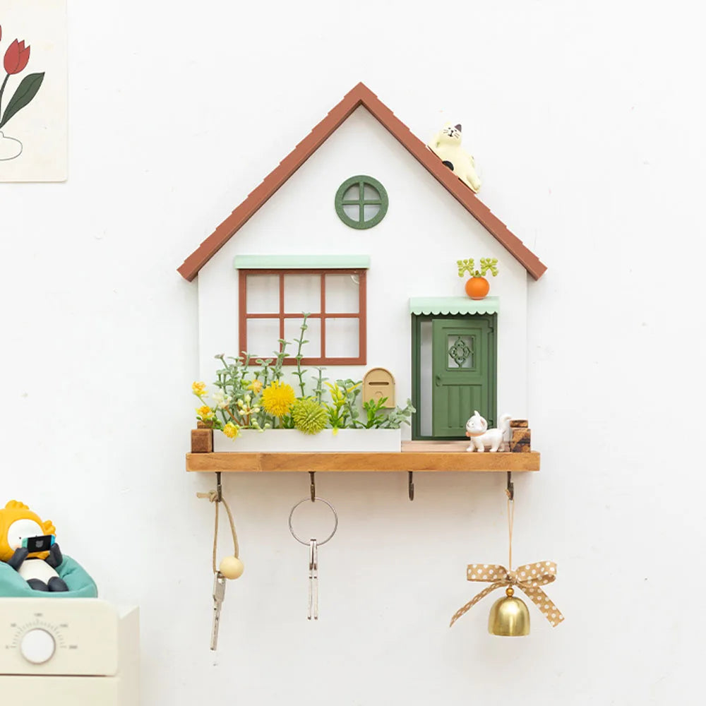 Wooden House Key Holder