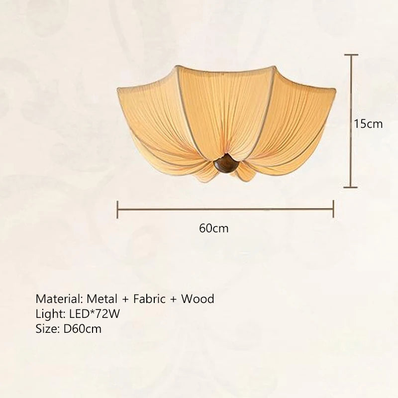 Nordic Wabi-Sabi Fabric Ceiling Light