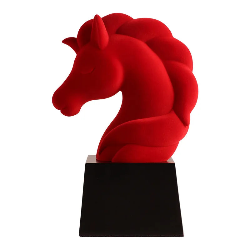 Nordic Red Horse Sculpture