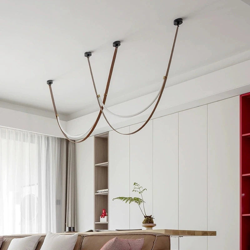 Nordic Leather Wabi-Sabi Pendant Light