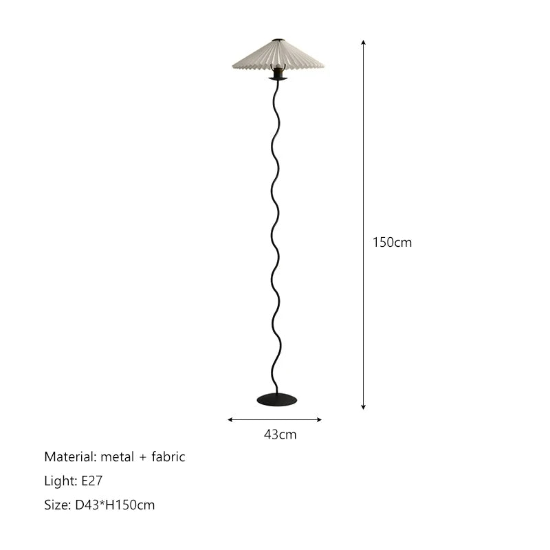 Nordic Pleated Fabric Floor Lamp