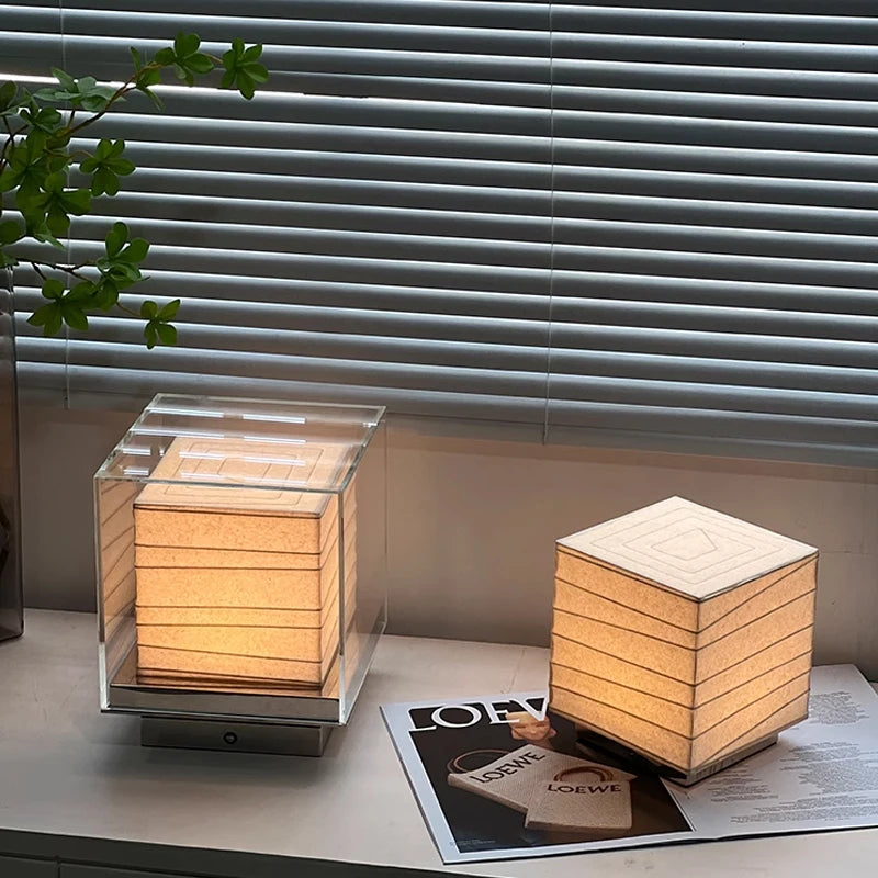 Wabi-Sabi Rice Paper Table Lamp