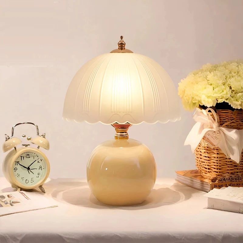 Ceramic Glass Bedside Table Lamp