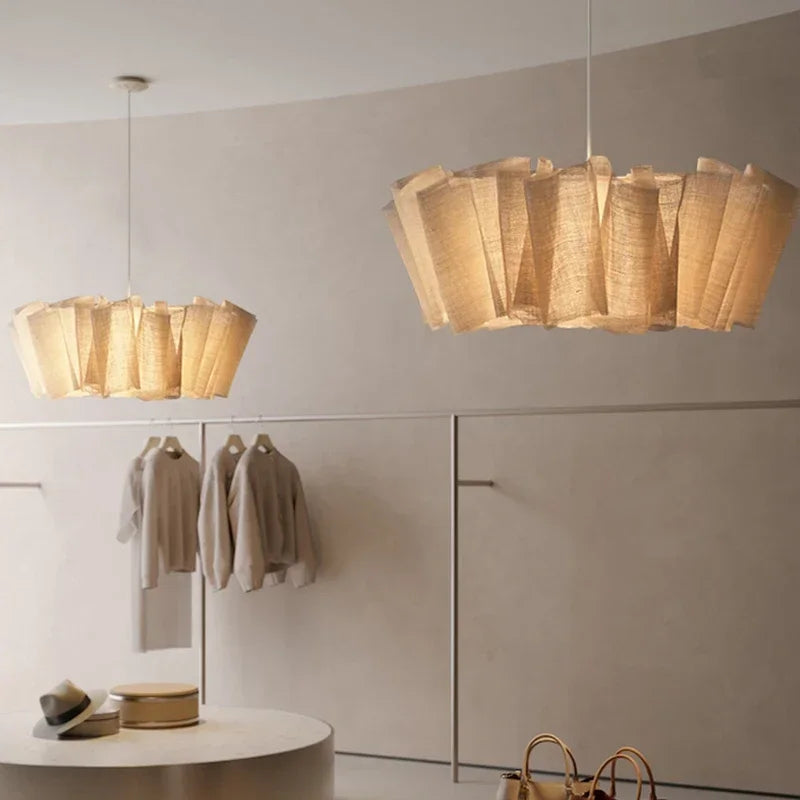 Vintage Wabi Sabi Fabric Chandelier