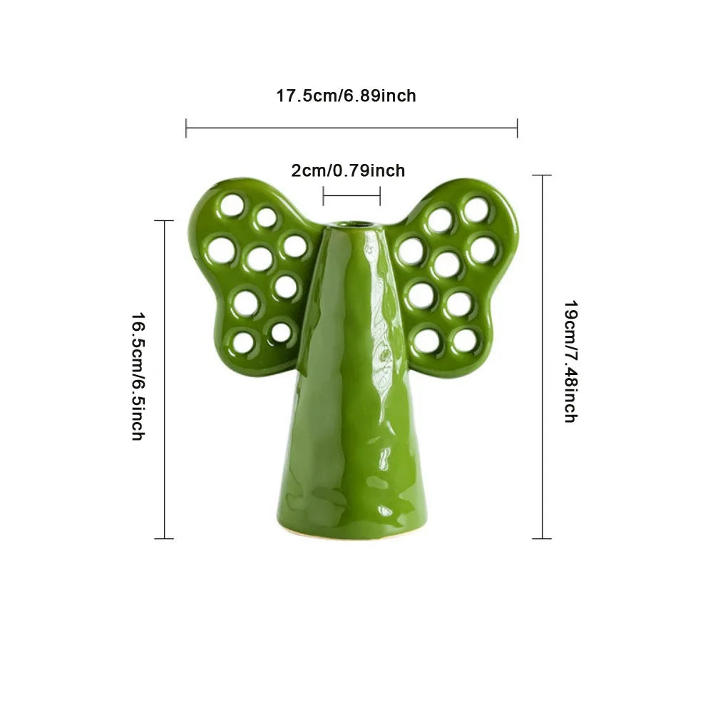 Butterfly Ceramic Candlestick