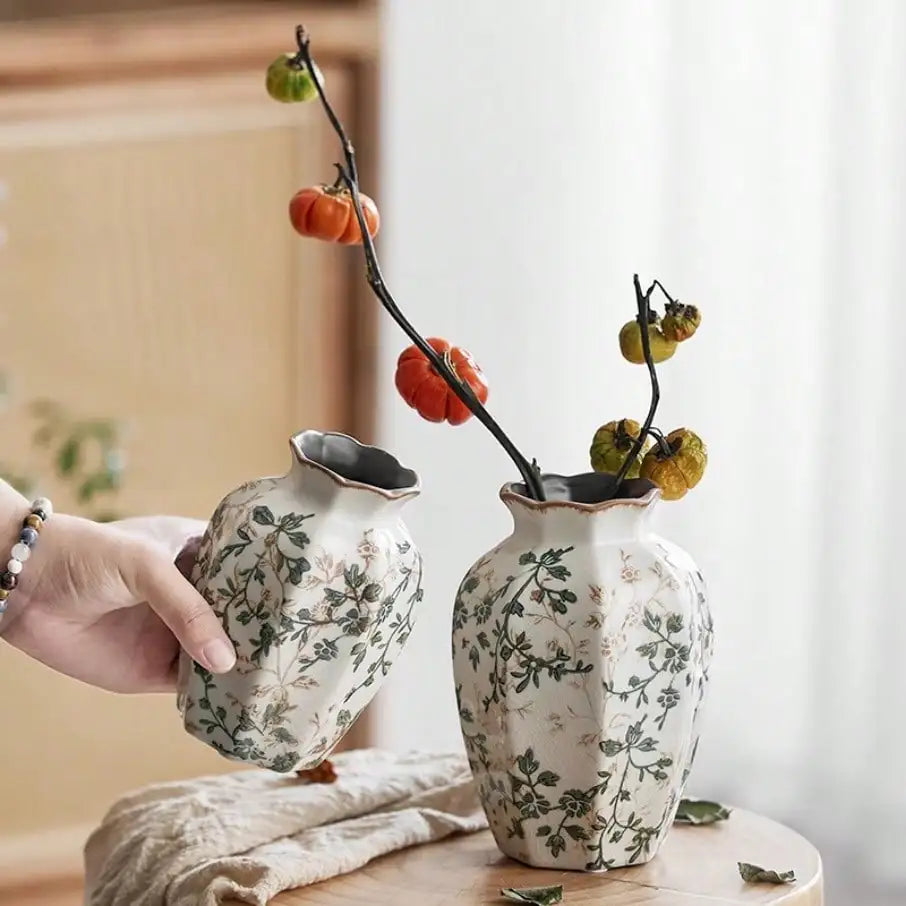Ice Cracked Ceramic Vase