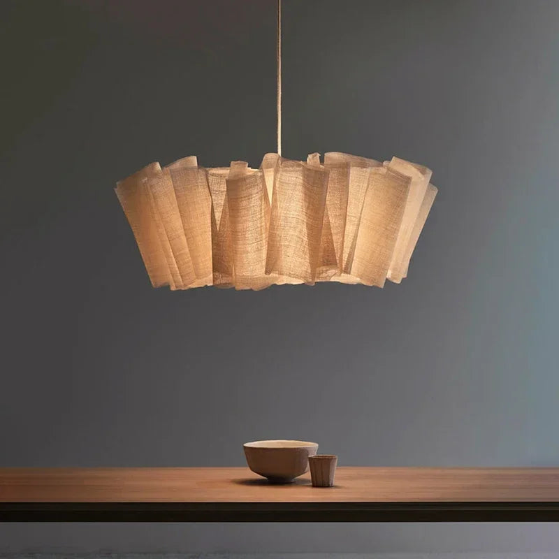 Vintage Wabi Sabi Fabric Chandelier