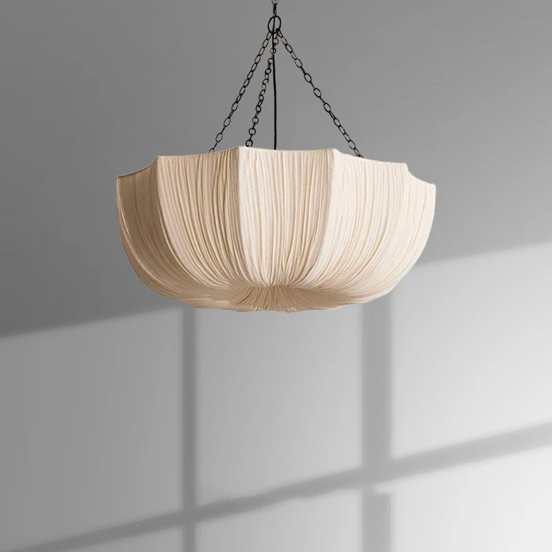 Wabi-Sabi Fabric Pendant Lamp