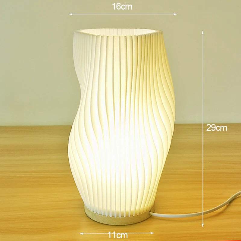 French Cream Pleated Desk Lamp