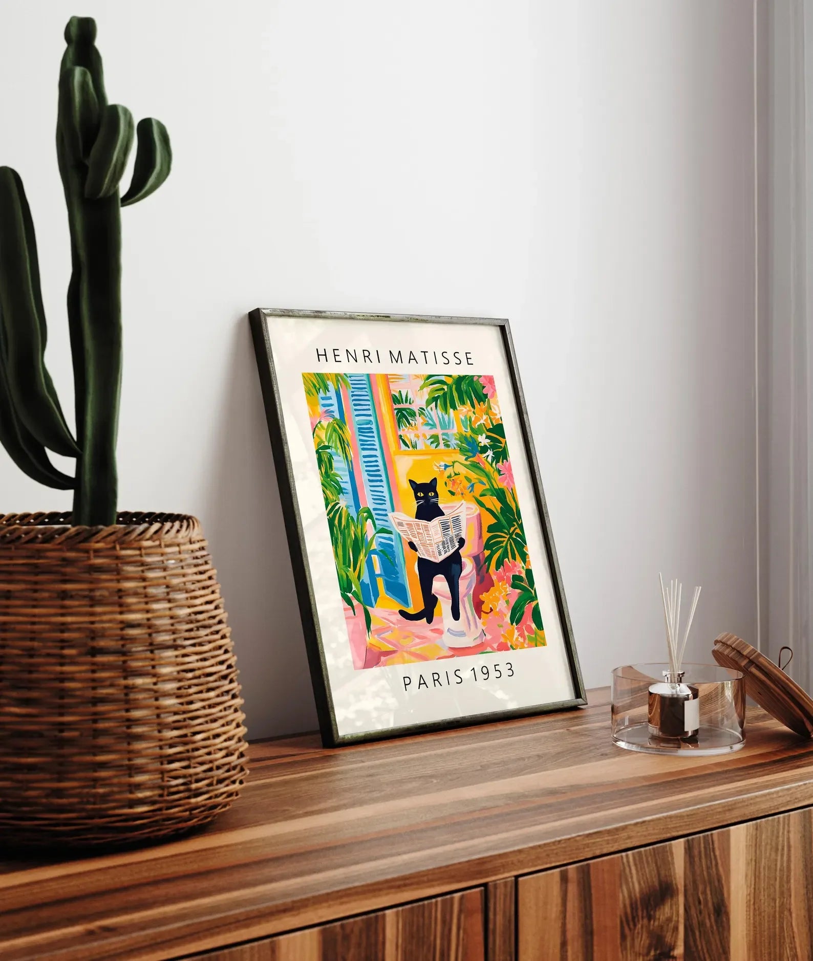 Funny Cat Bathroom Poster