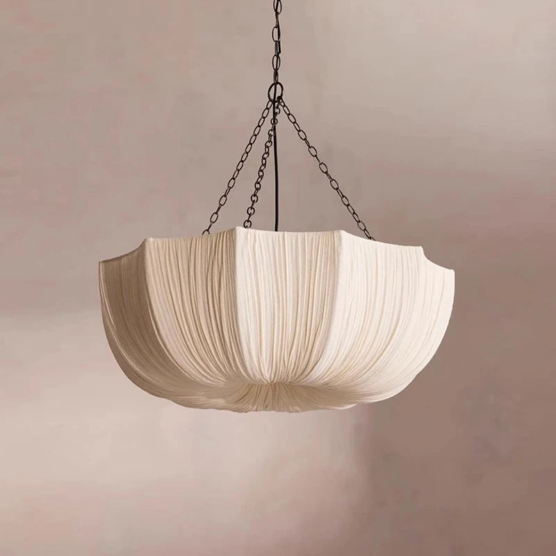 Wabi-Sabi Fabric Pendant Lamp