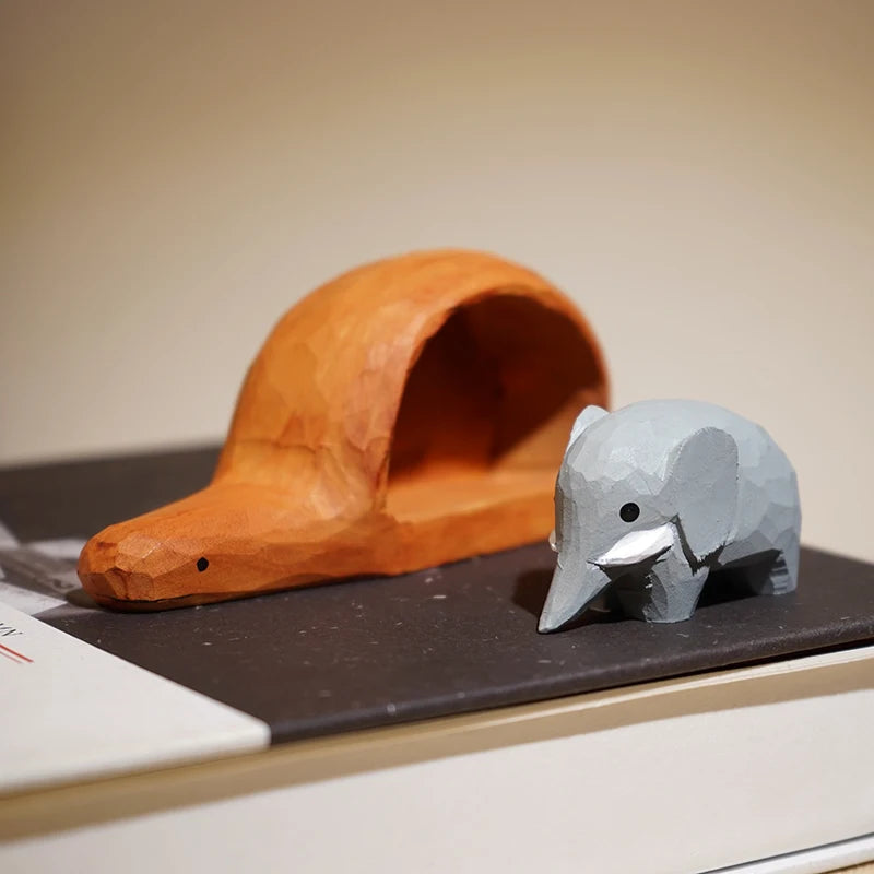 Handcarved Wooden Animal Decor