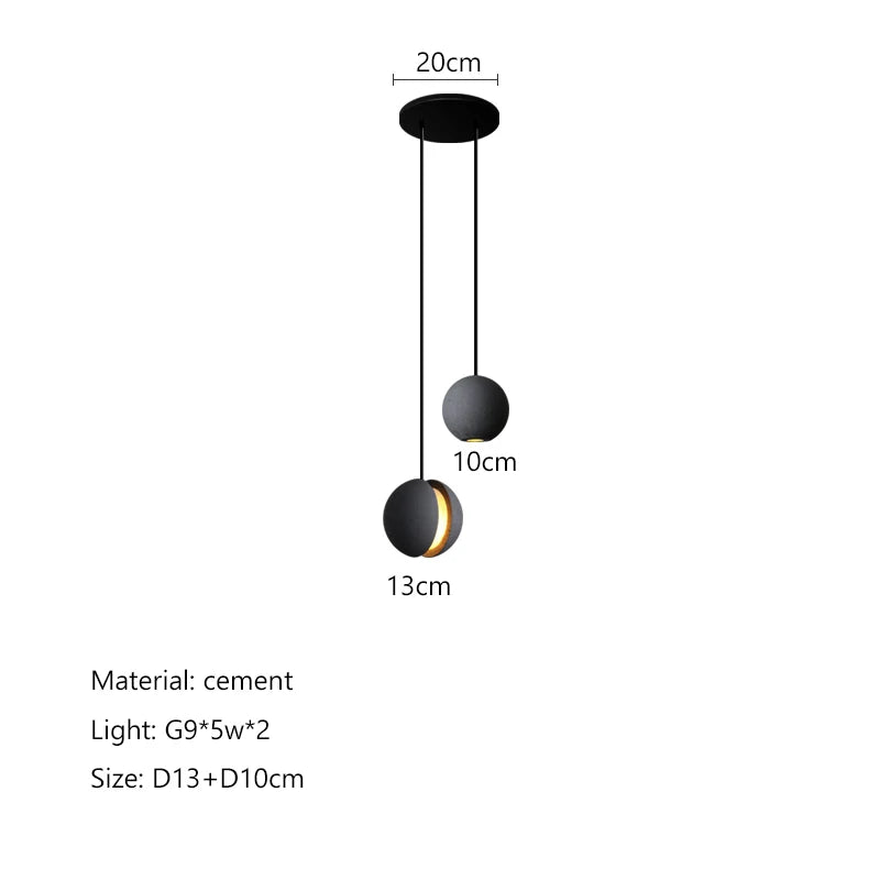 Nordic Cement Planet Pendant Light