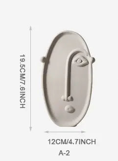 Abstract Face Ceramic Vase