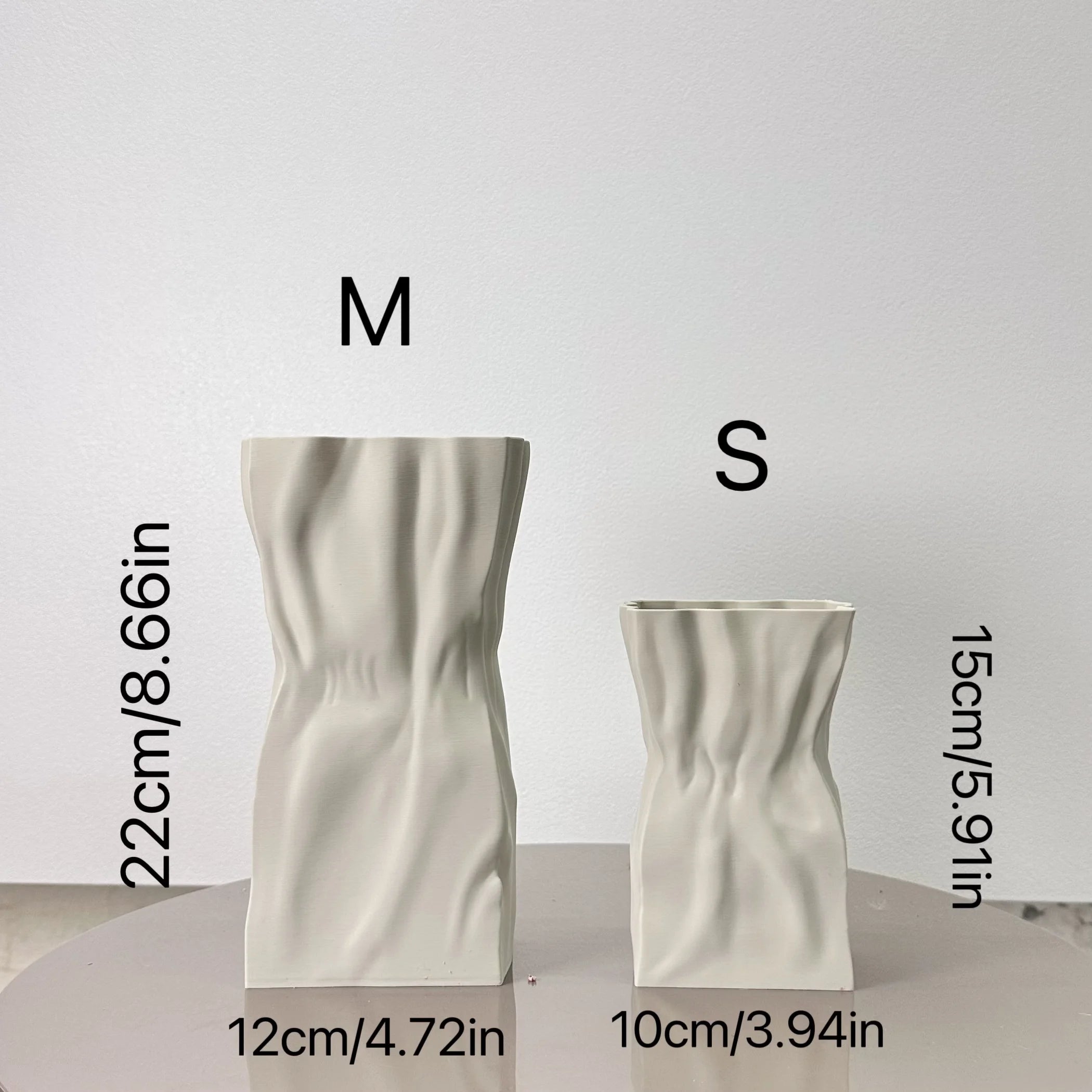 Scandinavian Pleated Vase Set