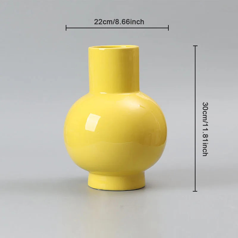 Colorful Glazed Belly Vase
