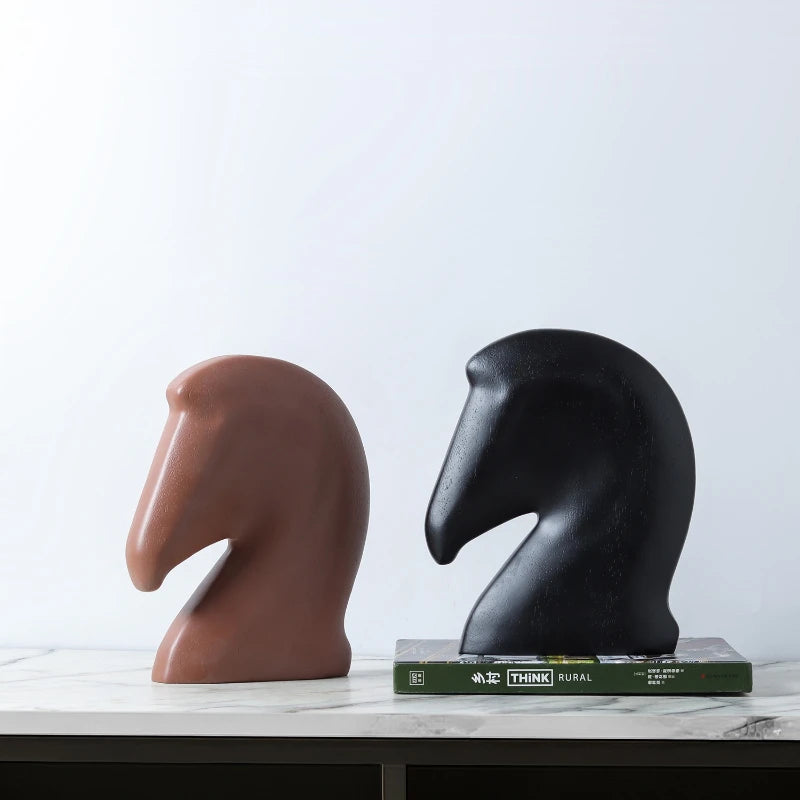 Abstract Horse Head Sculpture