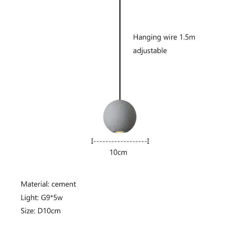 Nordic Cement Planet Pendant Light