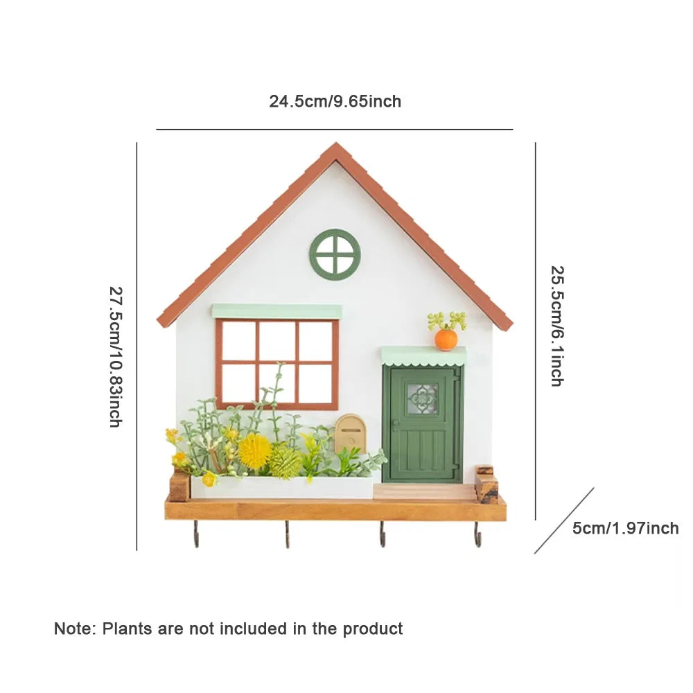 Wooden House Key Holder