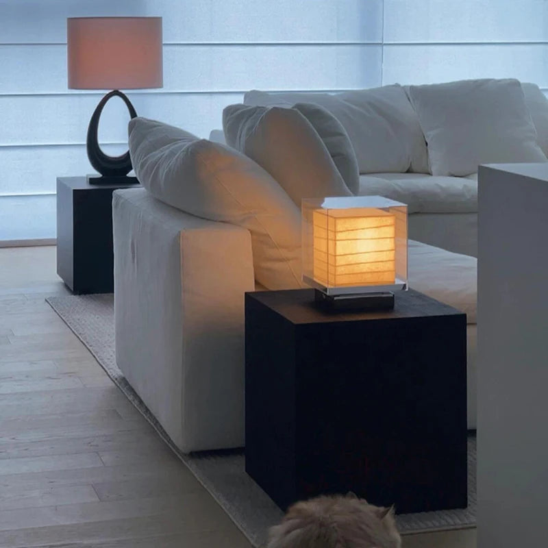 Wabi-Sabi Rice Paper Table Lamp