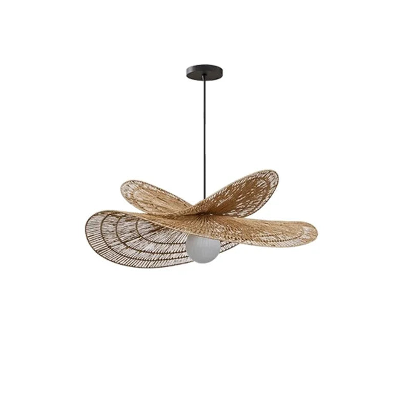 Retro Rattan Wabi-Sabi Pendant Light