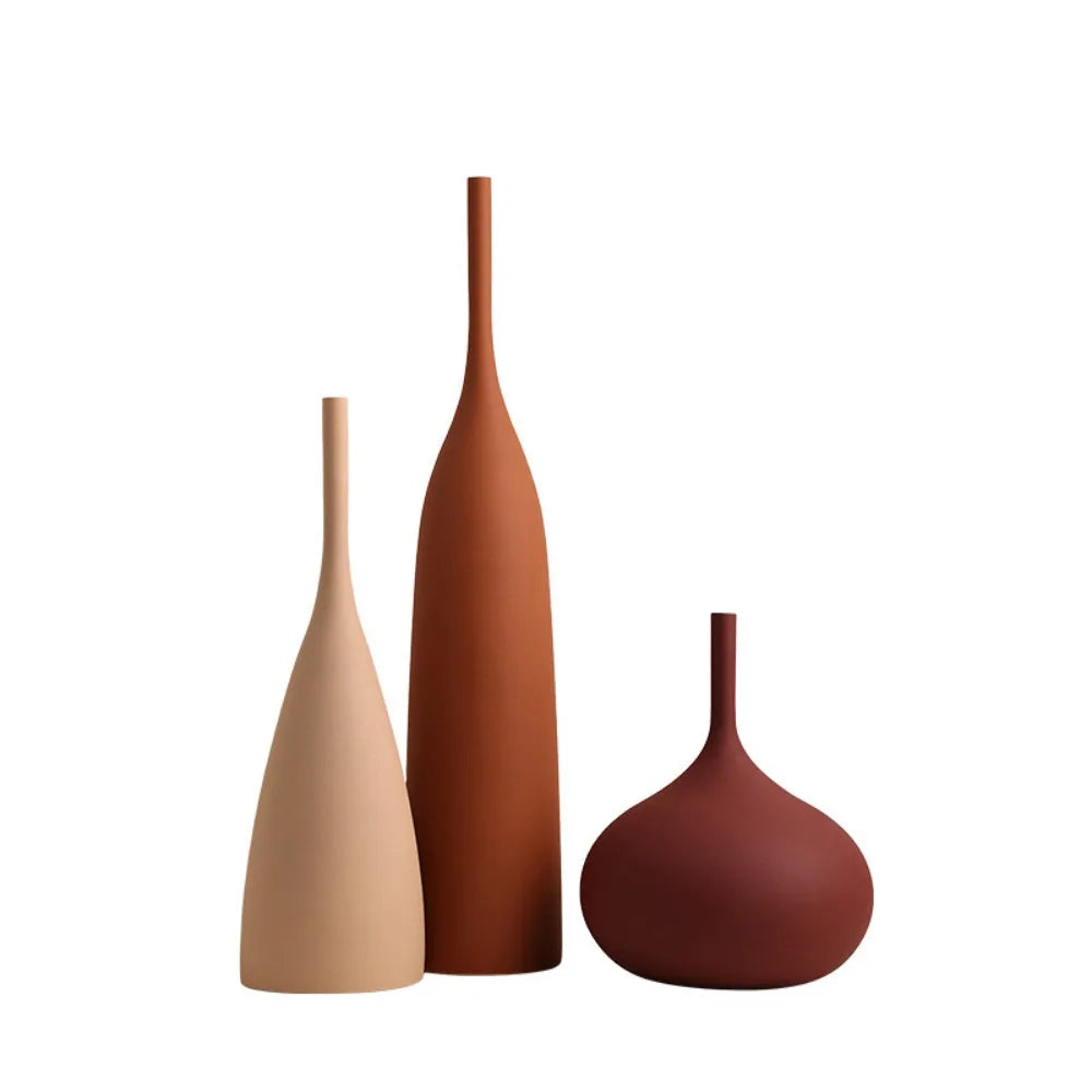 Nordic Brushed Ceramic Vase