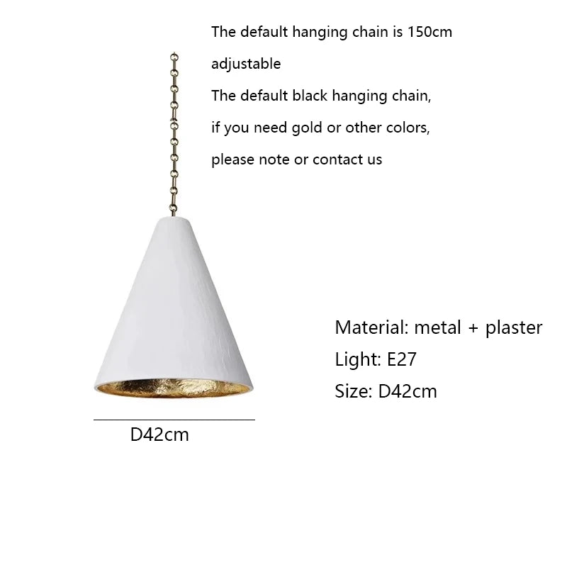 Nordic Wabi-Sabi Plaster Pendant