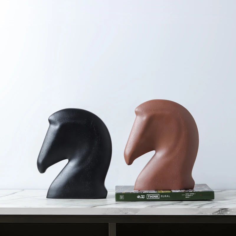 Abstract Horse Head Sculpture