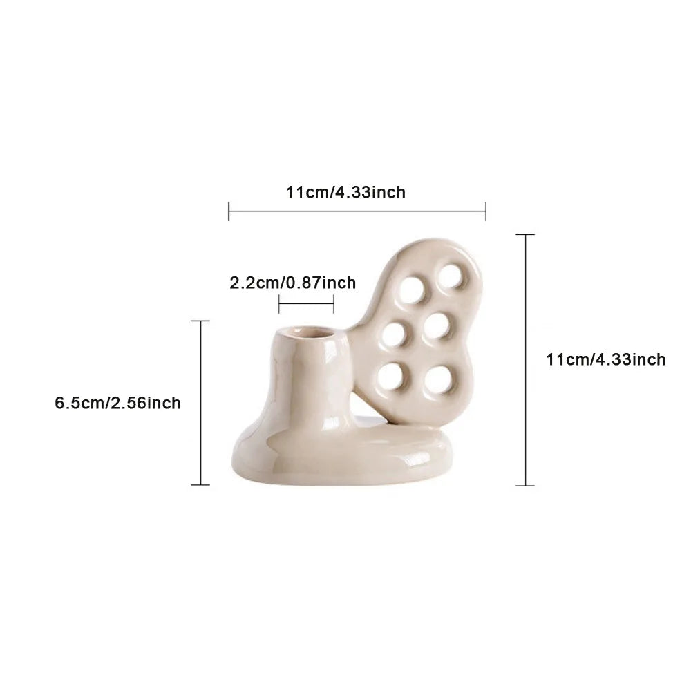 Butterfly Ceramic Candlestick