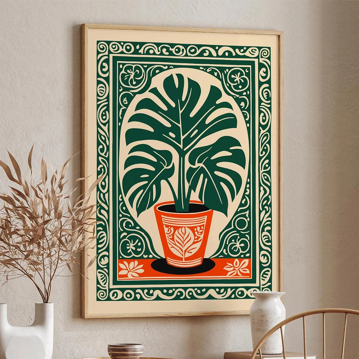 Bohemian Monstera Wall Art