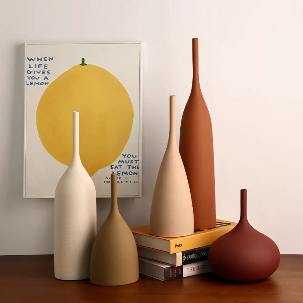 Nordic Brushed Ceramic Vase