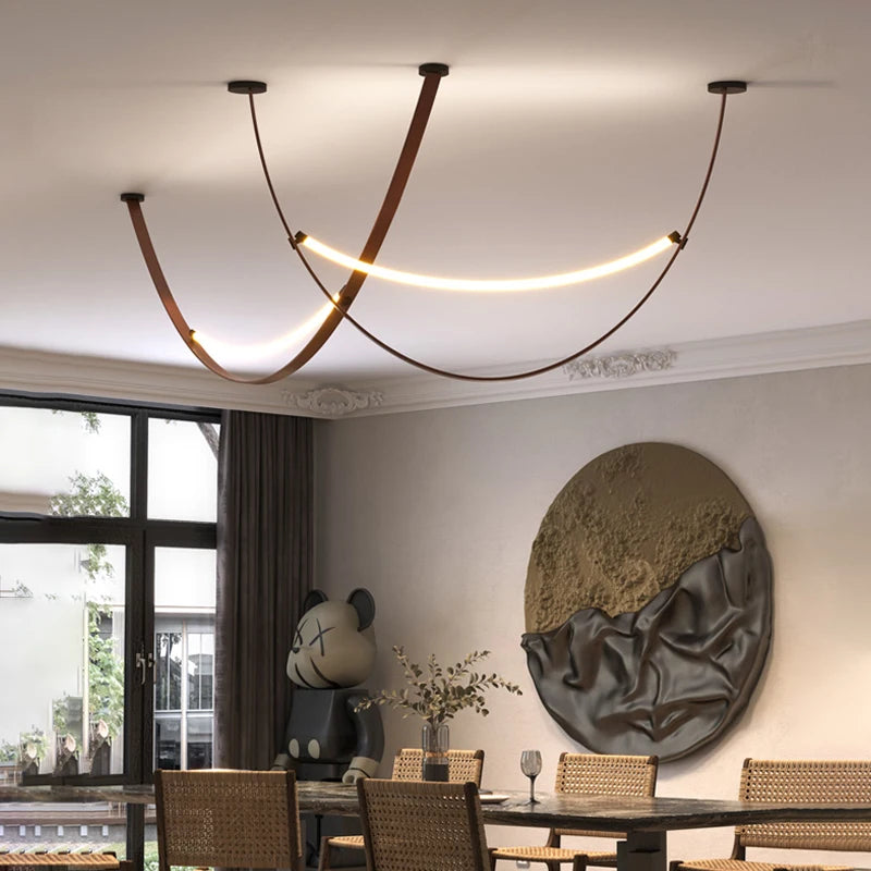 Nordic Leather Wabi-Sabi Pendant Light