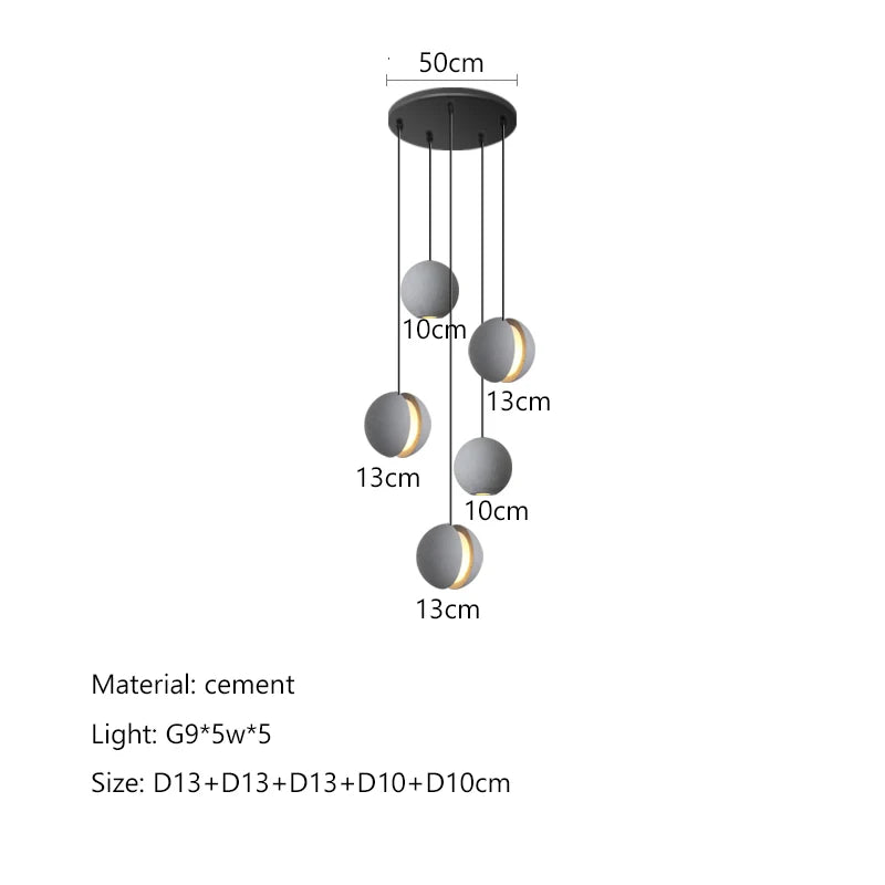 Nordic Cement Planet Pendant Light