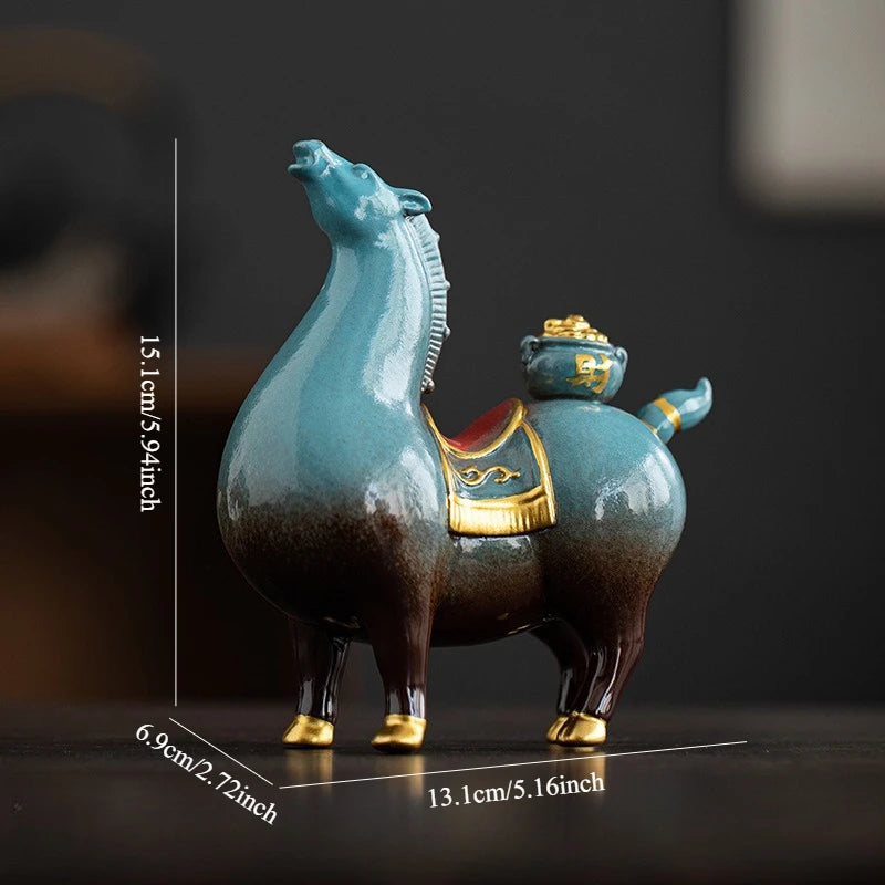 Red Fortune Horse Figurine