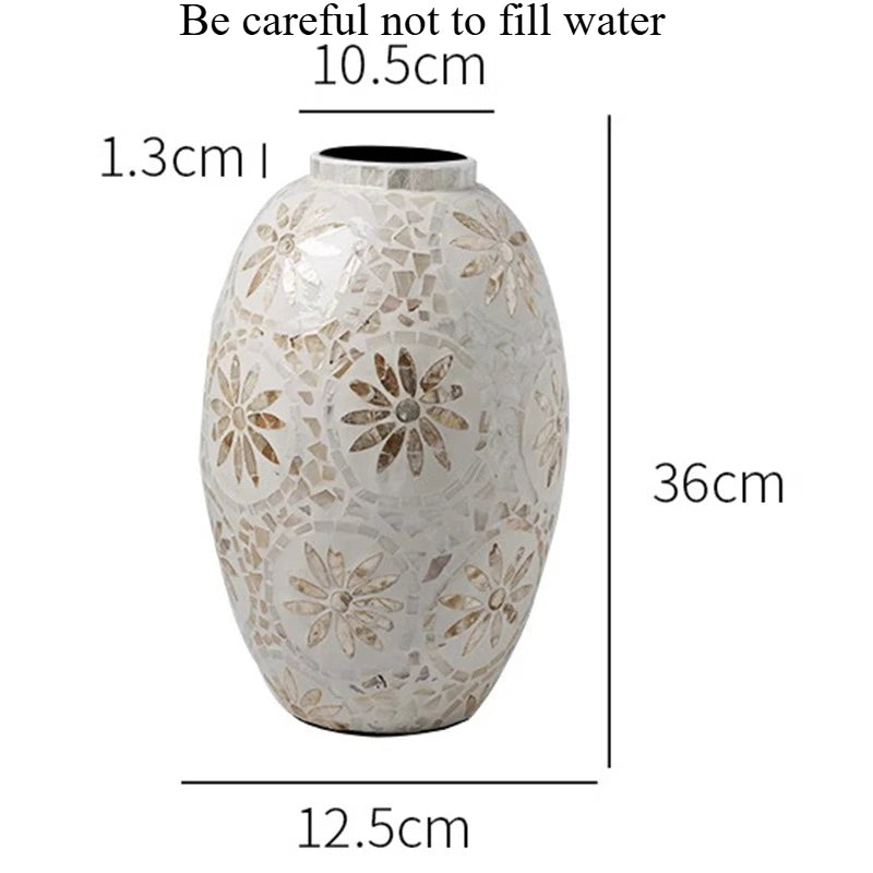 Vintage Ceramic Shell Flower Vase