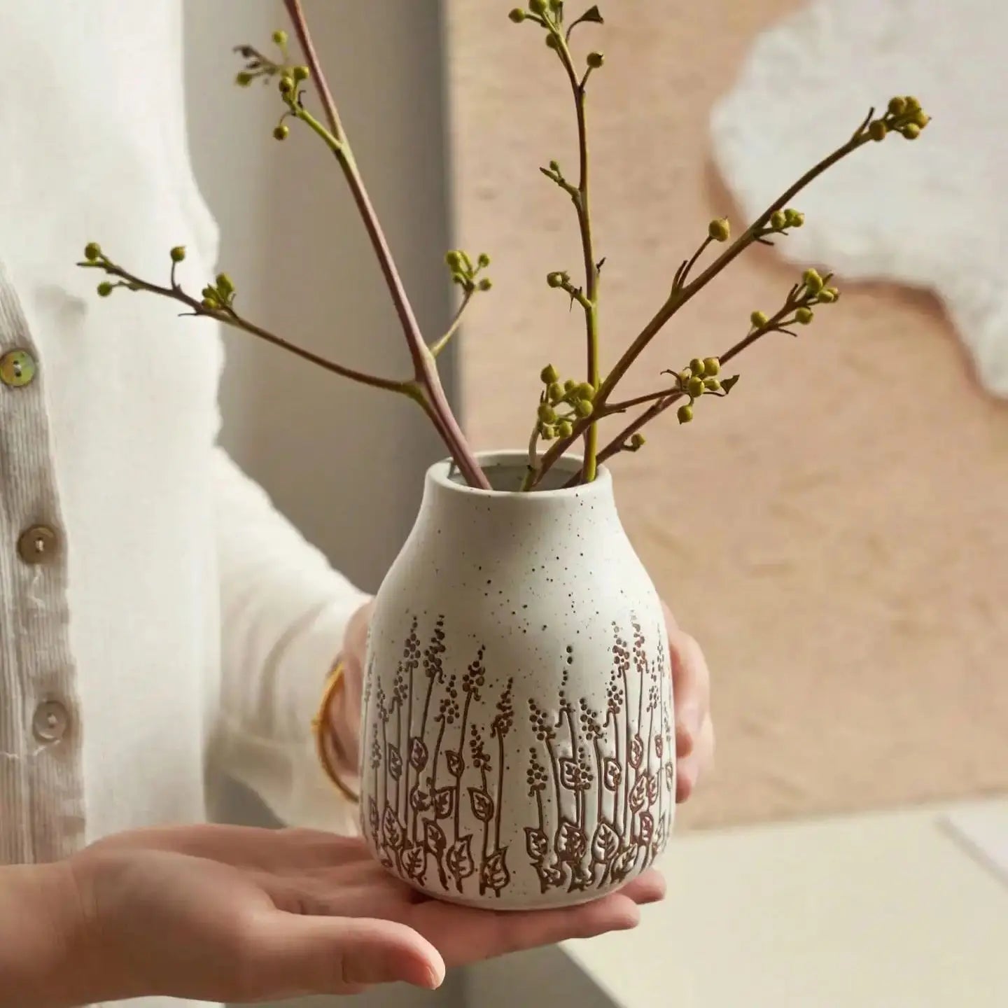 Countryside Lavender Ceramic Vase
