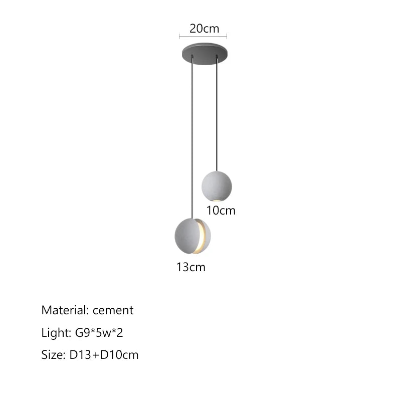 Nordic Cement Planet Pendant Light