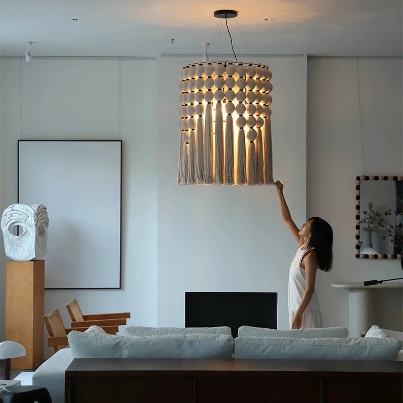 Nordic Tassel Rope Pendant Light