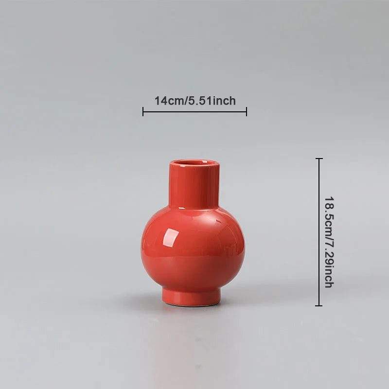 Colorful Glazed Belly Vase
