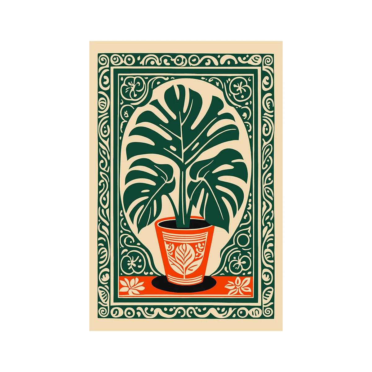 Bohemian Monstera Wall Art